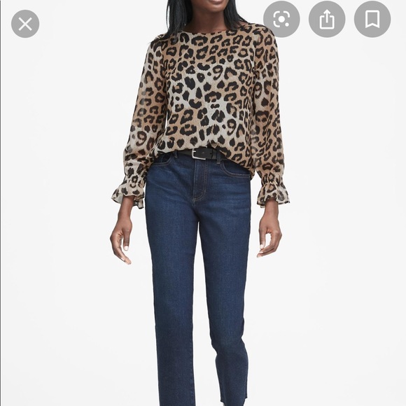 Banana Republic animal print blouse - Picture 3 of 5